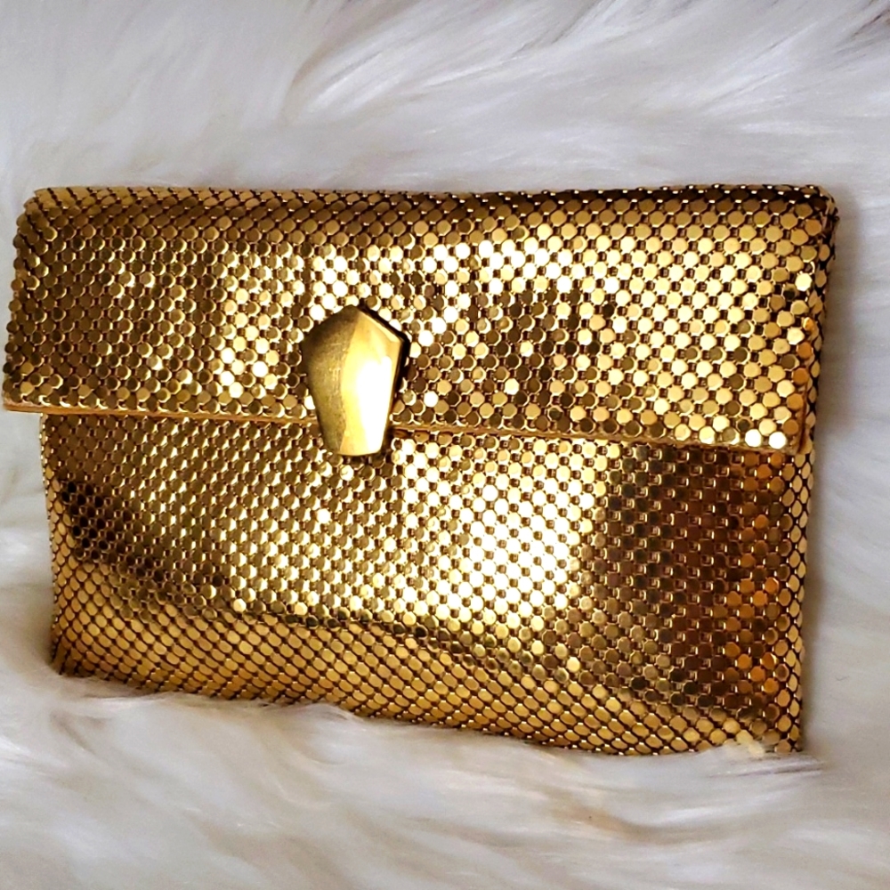 Vintage Mesh Whiting and Davis clutch with original Comb 1920's Wedding Formal